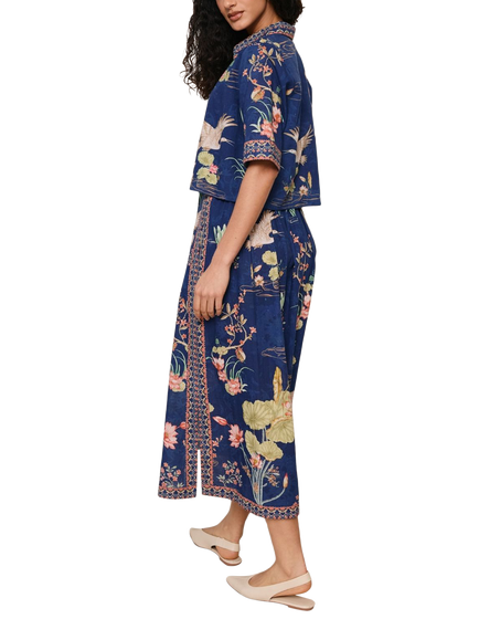 Raishma Kylie Floral Midi Skirt, Blue - view 2, Blue