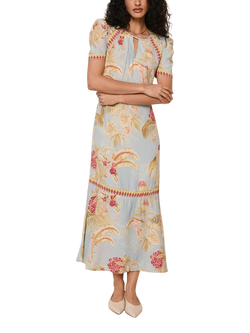 Raishma Mavis Abstract Floral Dress, Blue, Blue