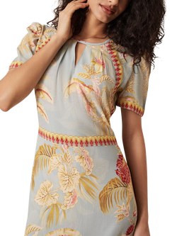 Raishma Mavis Abstract Floral Dress, Blue - view 2, Blue