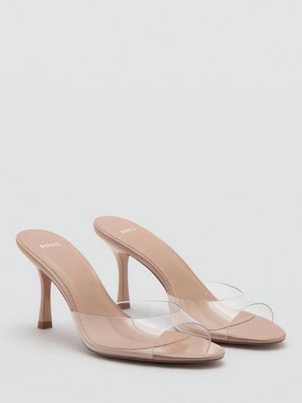 Mango Sculpted Curve Heeled Sandals, Natural - view 2, Natural