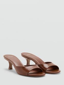 Mango Kitten Heel Sandals - view 2, Cognac