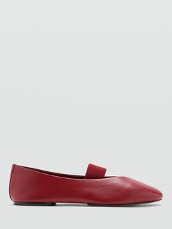 Mango Leather Strap Detail Pumps, Red