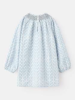 Mango Kids' Cotton Blend Geo Print Tunic Dress, White/Multi - view 2, White/Multi