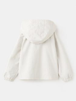 Mango Baby Floral Lined Hooded Raincoat, Beige - view 2, Beige