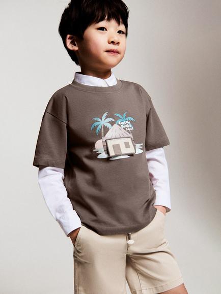 Mango Baby Stretch Cotton Chino Shorts, Sand, Sand