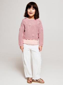 Mango Baby Frayed Seam Jeans, White, White