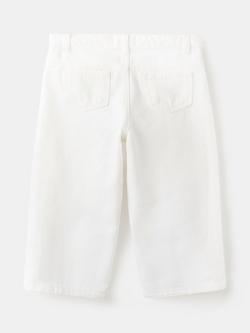Mango Baby Frayed Seam Jeans, White - view 2, White