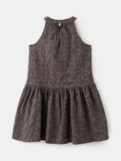 Mango Kids' Halter Mini Dress, Chocolate - view 2, Chocolate