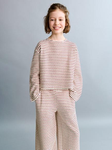 Mango Kids' Knitted Sweatshirt, Red, Red