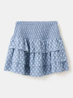 Mango Kids' Skater Skirt, Blue, Blue