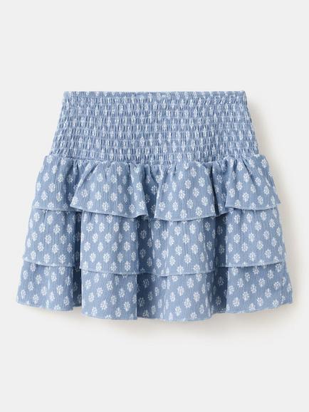Mango Kids' Skater Skirt, Blue - view 2, Blue