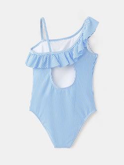 Mango Kids' Asymmetric Swimsuit, Blue - view 2, Blue