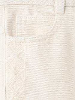 Mango Kids' Wide Leg Jeans, Sand - view 2, Sand
