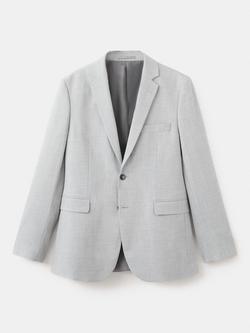 Mango Super Slim Blazer, Light Grey Melange, Light Grey Melange