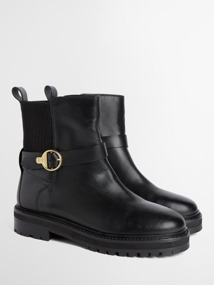 Barbour Alexandra Leather Ankle Boots, Black - view 2, Black