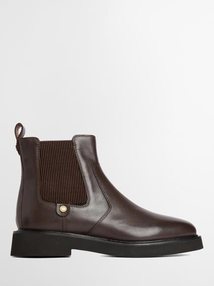 Barbour Delfina Leather Chelsea Boots, Brown, Brown