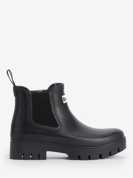Barbour Halton Chelsea Ankle Wellington Boots, Black, Black