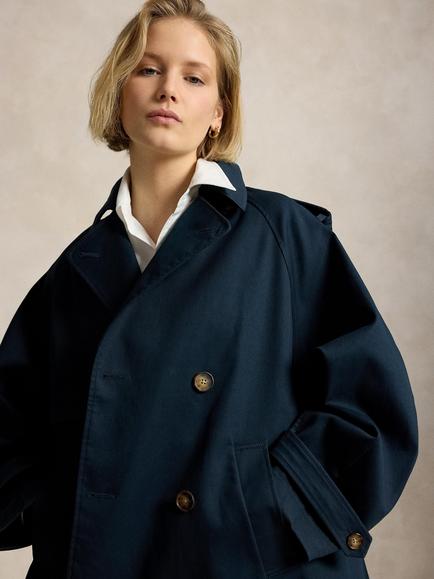 Polo Ralph Lauren Double Breasted Trench Coat, Rl Navy - view 2, Rl Navy