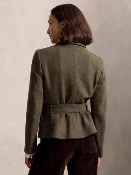 Polo Ralph Lauren Wool Blend Tweed Jacket, Loden Herringbone - view 2, Loden Herringbone