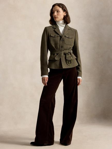 Polo Ralph Lauren Wool Blend Tweed Jacket, Loden Herringbone, Loden Herringbone