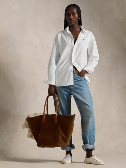 Polo Ralph Lauren Relaxed Fit Cotton Oxford Shirt, Bsr White - view 2, Bsr White