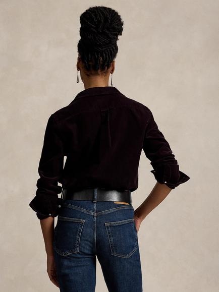 Polo Ralph Lauren Classic Fit Corduroy Shirt, Midnight Merlot - view 2, Midnight Merlot
