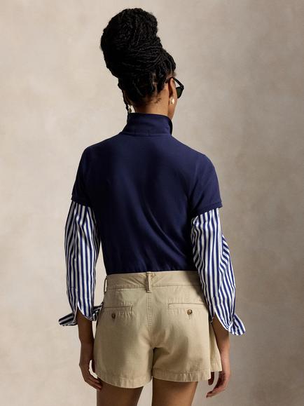 Polo Ralph Lauren Short Sleeve Slim Fit Stretch Cotton Blend Polo Shirt, Newport Navy - view 2, Newport Navy