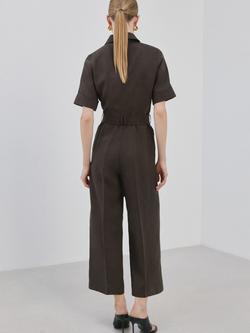 Mango Tailored Jumpsuit, Brown - view 2, Brown