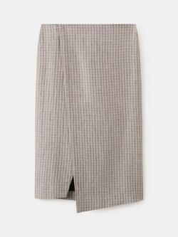 Mango High Waisted Wrap Skirt, Stone, Stone