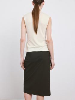 Mango Side Gathered Knitted Top, Raw - view 2, Raw