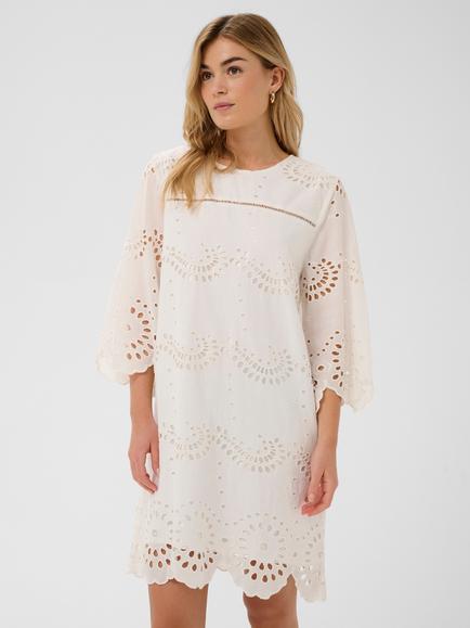 Saint Tropez Pillette Cutwork Scalloped Mini Dress, Ice, Ice