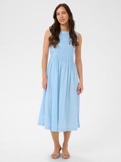 Saint Tropez Rosagisla Smocked Bodice Midi Dress, Cerulean, Cerulean