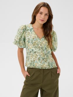 Saint Tropez Rainies Floral Print Blouse, Vallarta Blue, Vallarta Blue