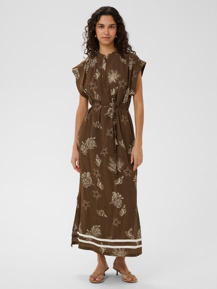 Saint Tropez Rosashell Printed Maxi Dress containing LENZING™ ECOVERO™ Viscose, Fudge Sea Shell