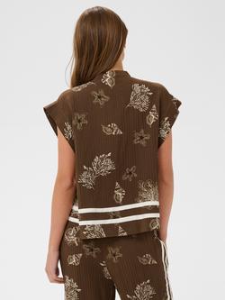 Saint Tropez Rosashellsz Relaxed Fit Blouse containing LENZING™ ECOVERO™ Viscose - view 2, Fudge