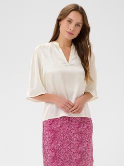 Saint Tropez Safina V-Neck Top, Turtledove, Turtledove