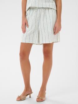 Saint Tropez Rajasz Stripe Print Drawstring Waist Cotton Shorts, Ice Vallarta, Ice Vallarta