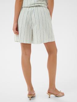 Saint Tropez Rajasz Stripe Print Drawstring Waist Cotton Shorts, Ice Vallarta - view 2, Ice Vallarta