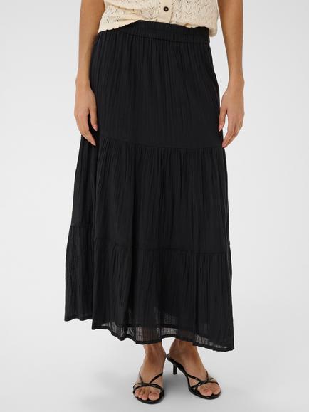 Saint Tropez Raafa Tiered Maxi Skirt, Black, Black