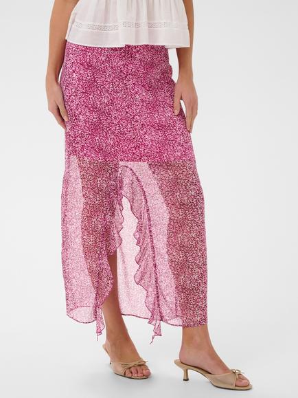 Saint Tropez Rachil Ruffle Maxi Skirt, Raspberry Rose, Raspberry Rose