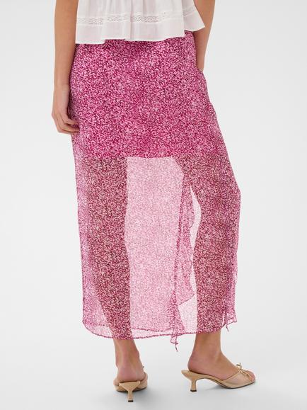 Saint Tropez Rachil Ruffle Maxi Skirt, Raspberry Rose - view 2, Raspberry Rose