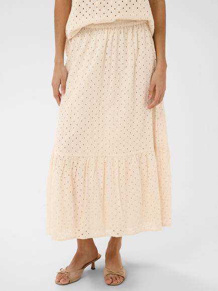 Saint Tropez Rafaelle Embroidered Tiered Midi Skirt, Pearled Ivory, Pearled Ivory