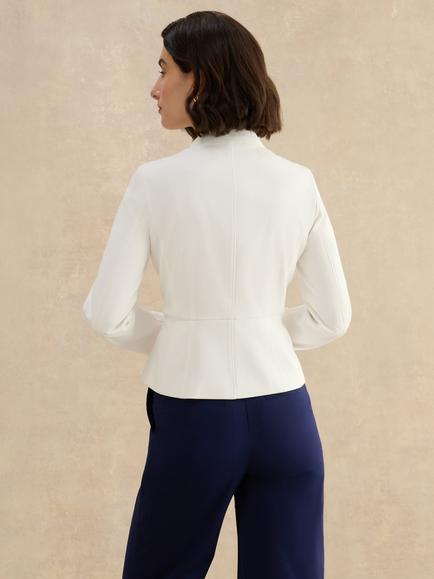 Hobbs Raleigh High Neck Jacket, Cream - view 2, Cream