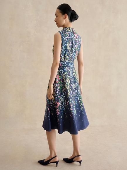 Hobbs Alberta Floral Shirt Dress, Midnight/Multi - view 2, Midnight/Multi