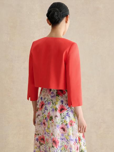 Hobbs Arizona Cropped Jacket - view 2, Calendula Red