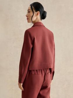 Hobbs Clarence Linen Jacket, Syrup Brown - view 2, Syrup Brown