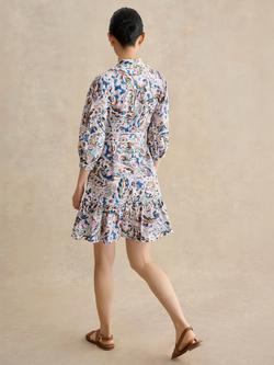 Hobbs Hope Floral Shirt Dress, White/Multi - view 2, White/Multi