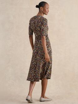 Hobbs Petite Jaci Abstract Geometric Jersey Dress, Blue - view 2, Blue