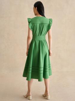 Hobbs Vanessa Tie Waist Midi Dress, Green - view 2, Green