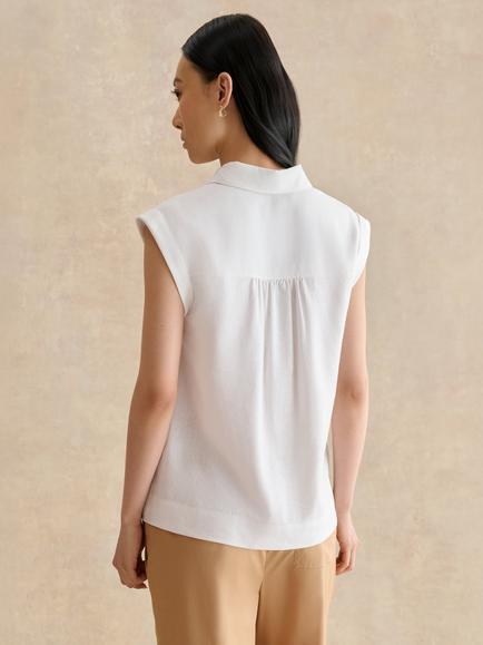 Hobbs Dahlia Linen Rich Shirt, White - view 2, White